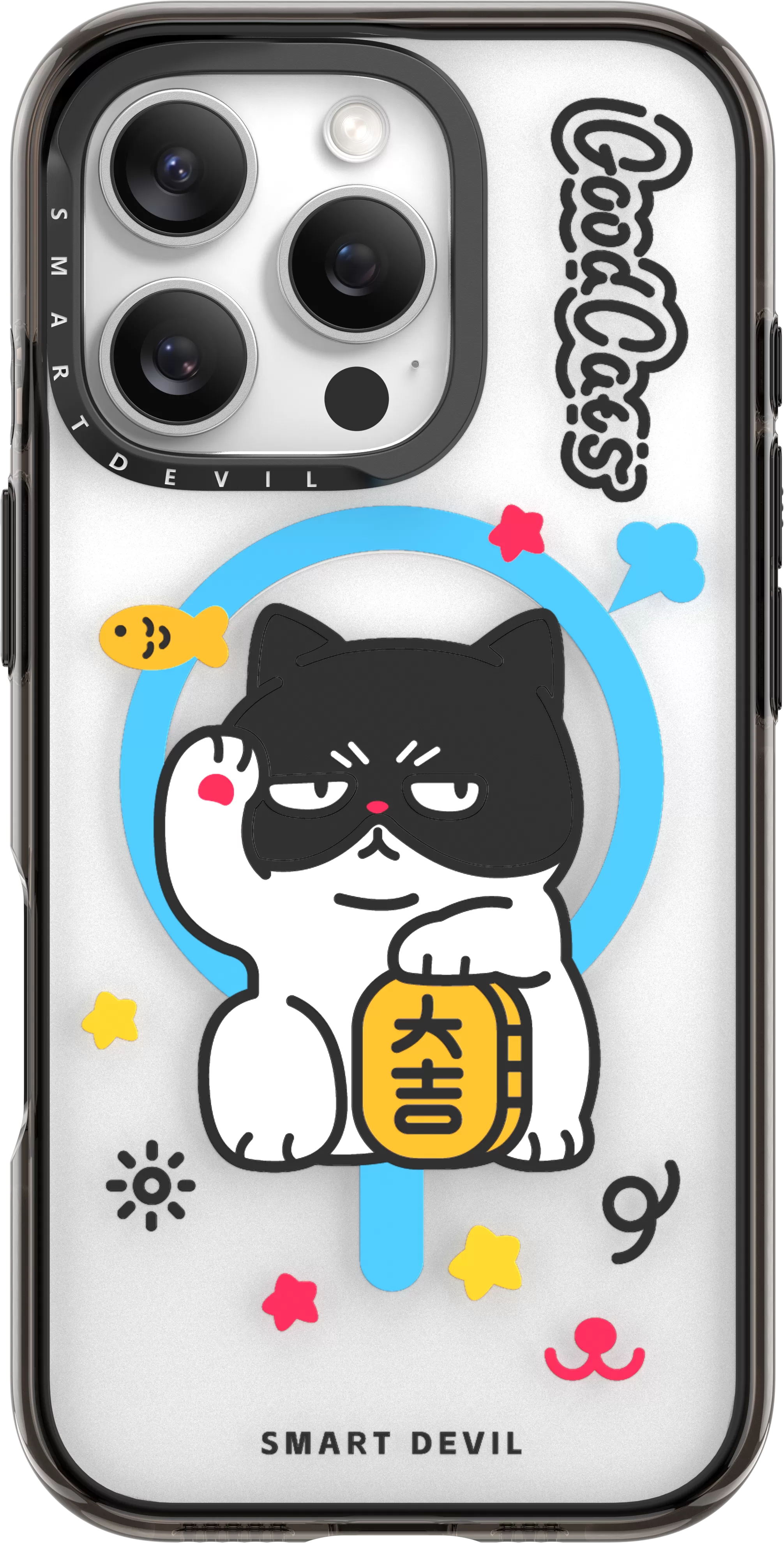 贪吃馋猫-透明款MagSafe磁吸手机壳